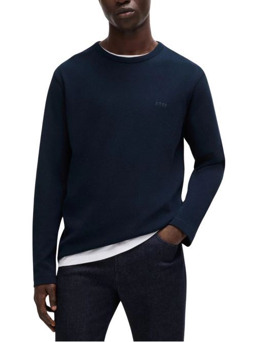 T-shirt manica lunga a nido d'ape Boss Orange | 50520725404